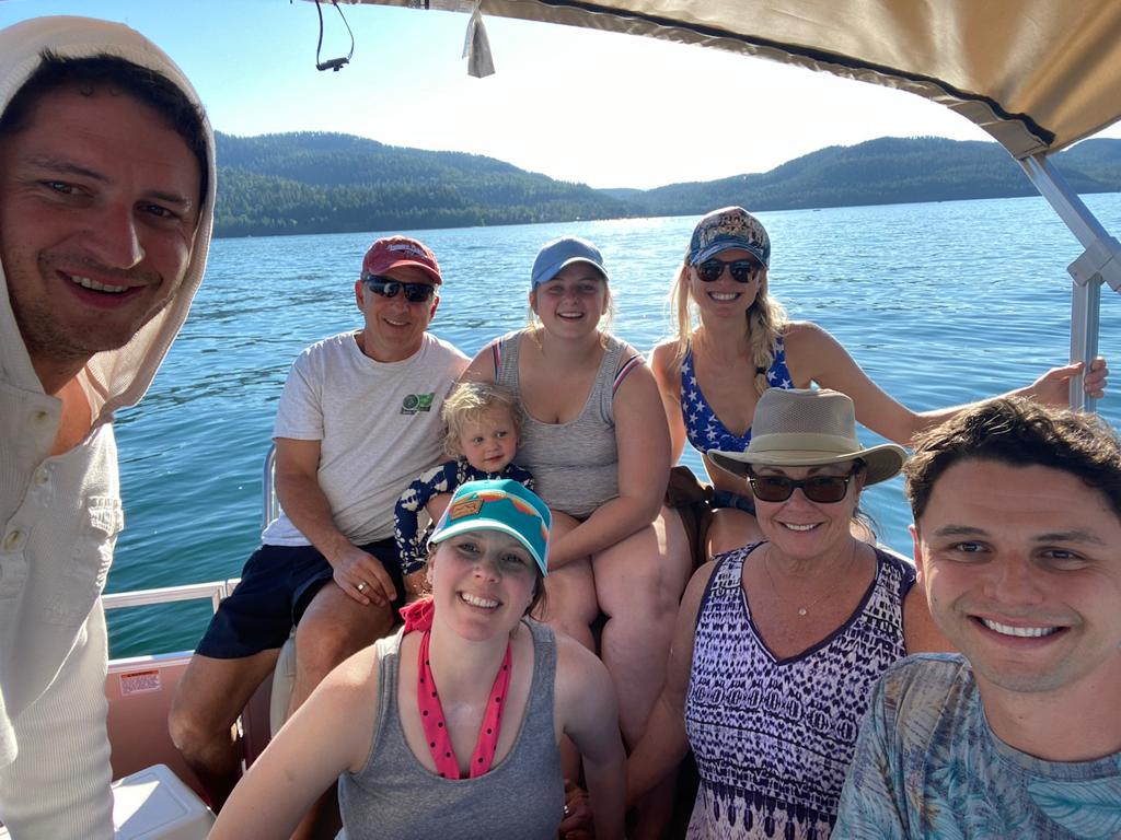 Anthony's family at Flathead Lake